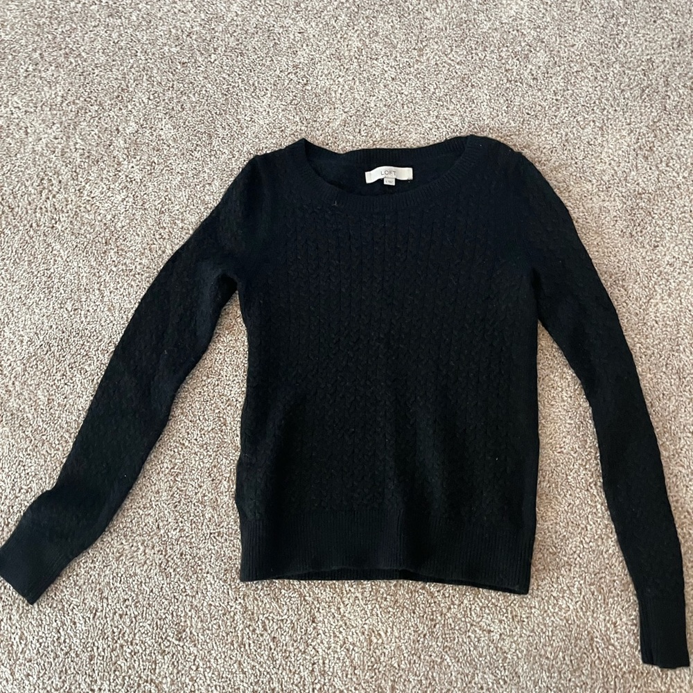Loft black sweater size small gently used